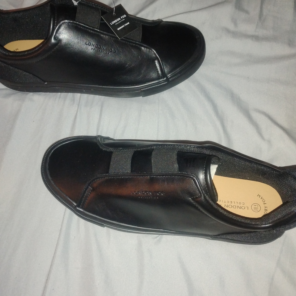 London Fog Black Men's Boat Shoes